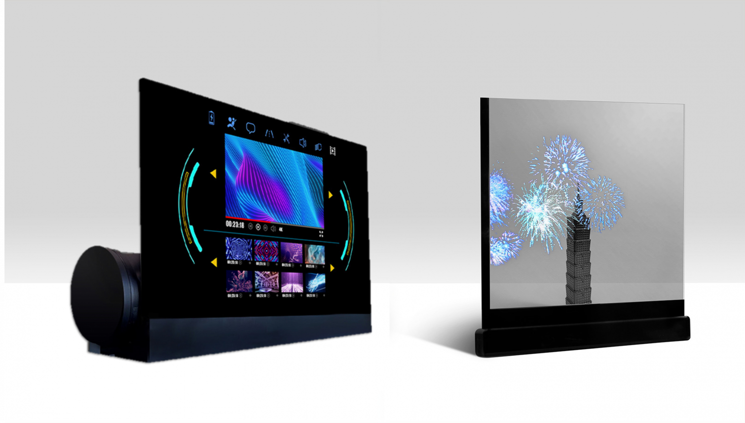 可捲式、折疊性、高透明